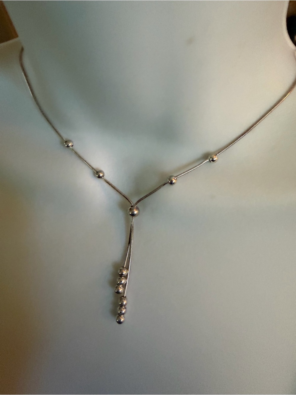 Sterling Silver chain with silver beads